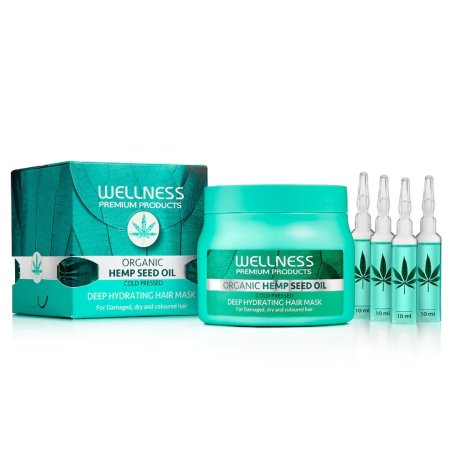 ماسك ترطيب و  تغذية عميق 500 مل + 4 أمبولات ترميم